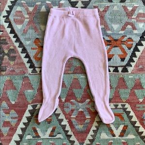 Zara knitted pink pants with feet